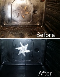 Inside Oven Before and After Cleaning